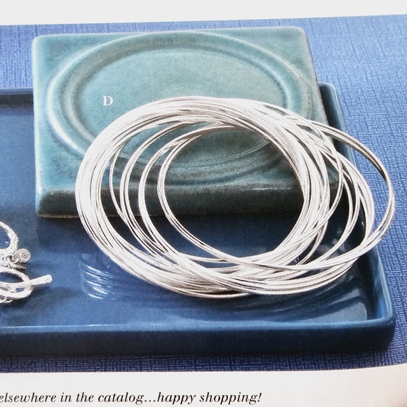 Silpada Sterling Silver 21 Bangle Salute Interlocking Bracelets MEDIUM B0640 - Picture 13 of 14